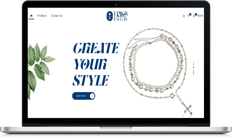 Triio Jewelry — Jewelry Store website by Tekosoft
