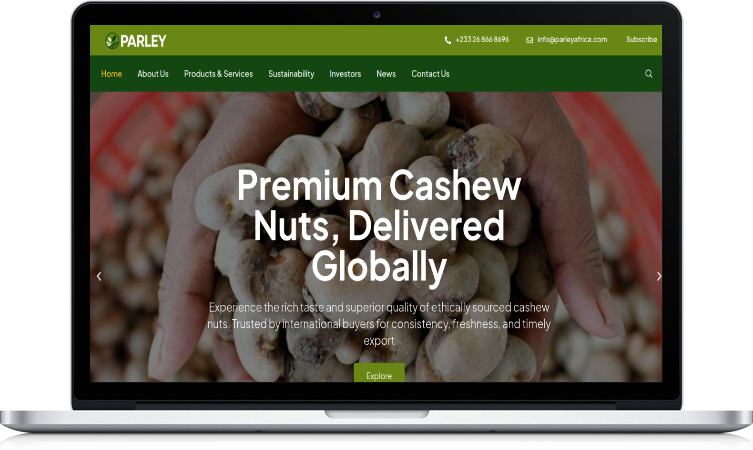Parley Africa — Agro website by Tekosoft