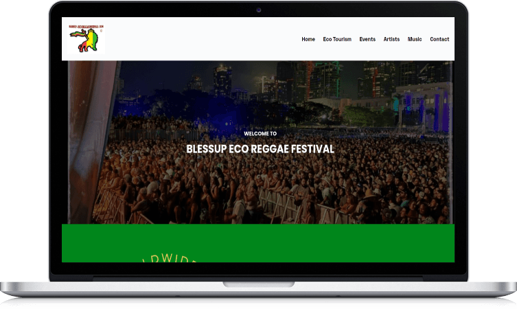 Blessup Eco Reggae Festivals — Music Event website by Tekosoft