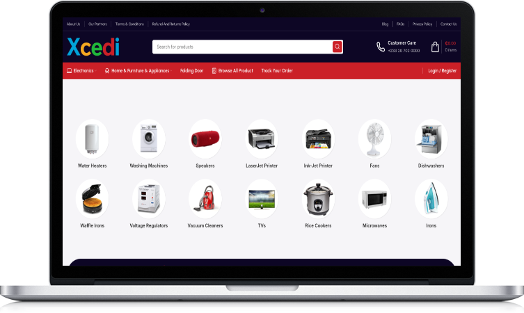 Xcedi Store — E-commerce website by Tekosoft