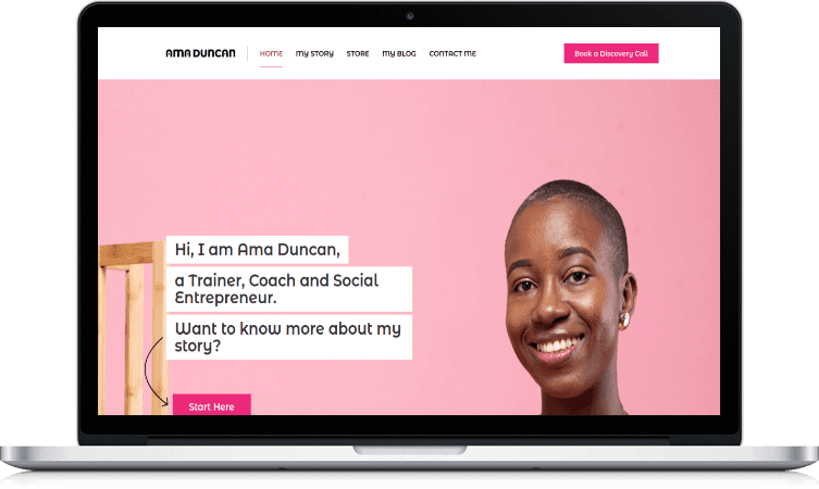 Ama Duncan — Life Coaching website by Tekosoft