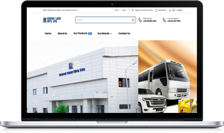 Rikpat Co. Ltd — Lubricants website by Tekosoft