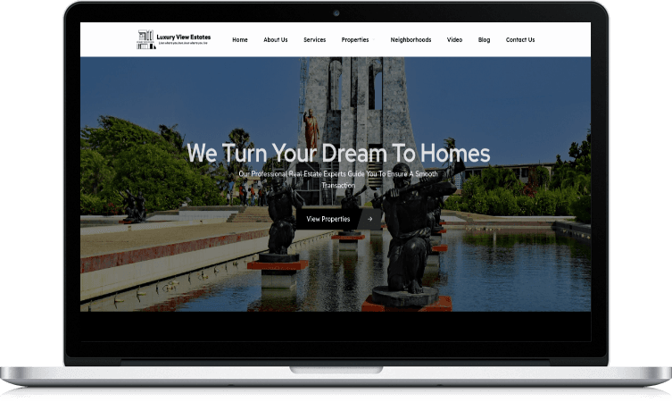 Luxury View Estates — Real Estate website by Tekosoft