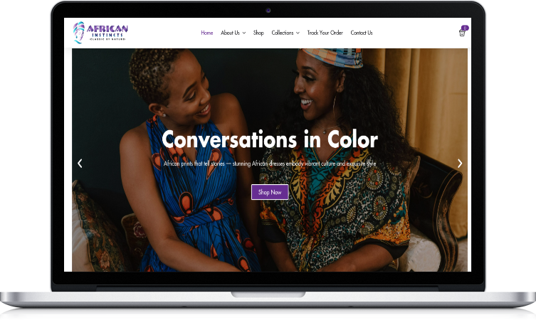 African Instincts — Clothing website by Tekosoft