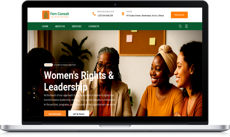 Fern Consult — Women Empowerment website by Tekosoft