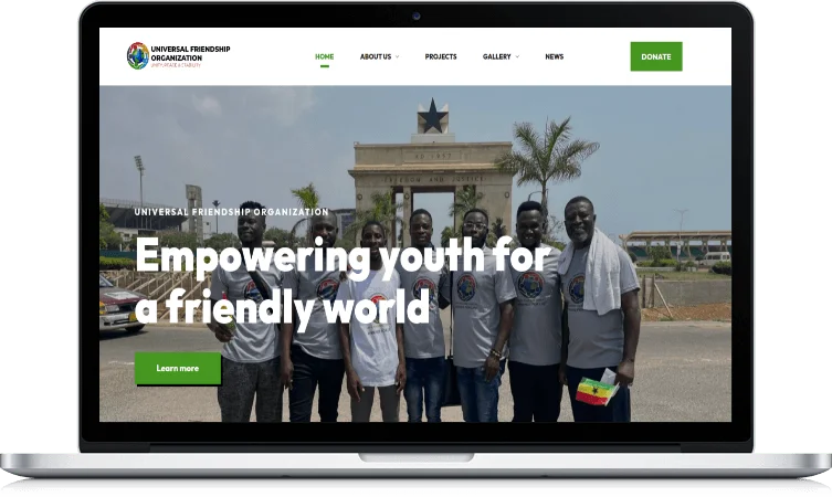 Universal Friendship Organization — NGO website by Tekosoft