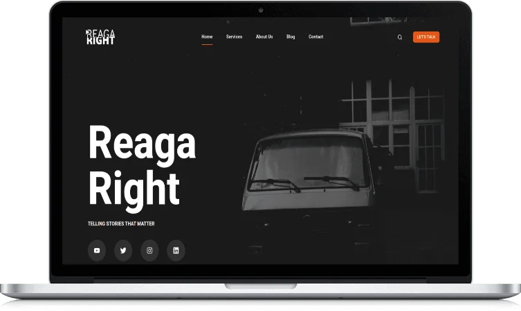 Reaga Right — Photography & Videography website by Tekosoft